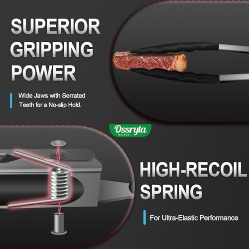 Kitchen Tongs with Silicone Tips - Image 4