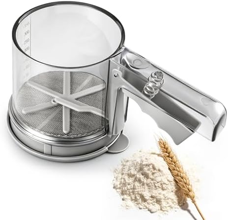 3 Cup Flour Sifter, Sifter for Baking Sifter Handheld Baking Sieve Food-Grade by TINSKY