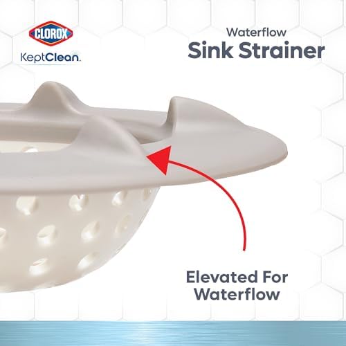 Clorox KeptClean™ WaterGuard Sink Strainer – 2 Pack, Almond Cream - Image 4