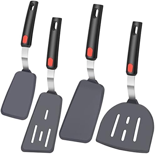 KLAQQED 4Pcs Spatula Silicone Heat Resistant Flexible Rubber Silicone Spatulas by KLAQQEDBrand