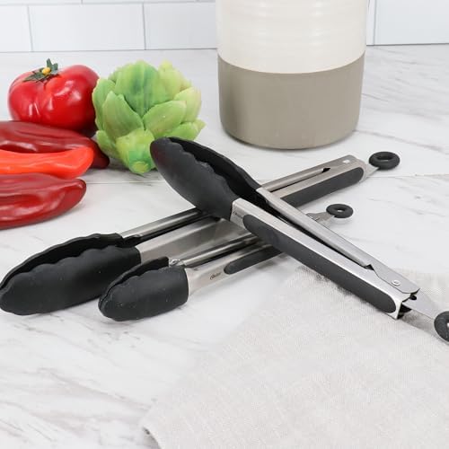 Oster 3-Piece Kitchen Tongs Set – 12", Nonstick Safe, Dishwasher Safe - Image 2
