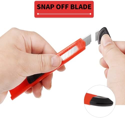 DIYSELF 8 Pack Box Cutter Retractable Utility Knife, 9mm Wide Blade - Image 2