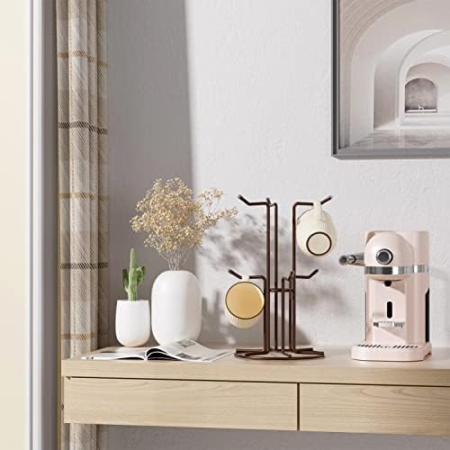 HULISEN Mug Tree for Large Cups, 6 Hook Countertop Coffee Mug Holder - Image 3