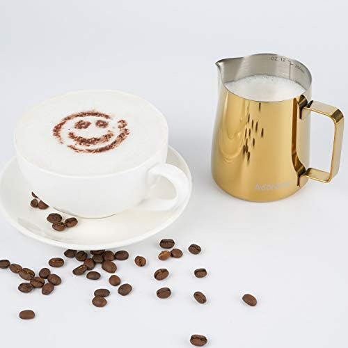 Milk Frothing Pitcher, 350ml Steaming Pitchers Stainless Steel Milk Coffee - Image 4