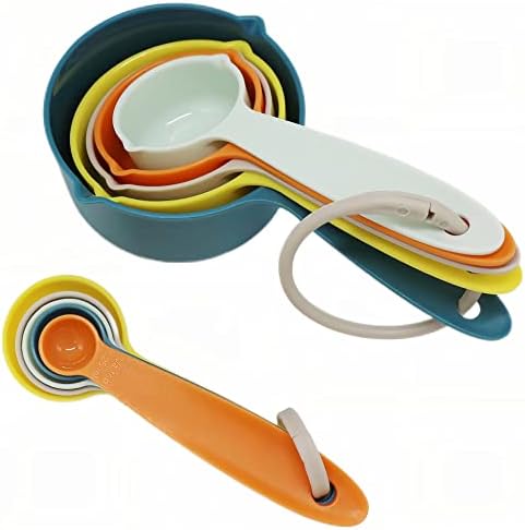 Measuring Cups and Spoons Set, 10 Piece Cute Measuring Cup Spoon Set, Plastic - Image 2