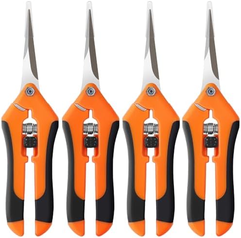 4 Pack Pruning Shears 6.5 Inch Stainless Steel Garden Scissors by BEofferDirect