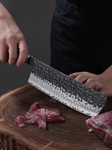 HOSHANHO 7" Nakiri Knife, Handcrafted Razor Sharp Meat Vegetable Cleaver - Image 5