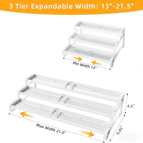 Spice Rack Organizer for Cabinet, 13-21.5" Expandable Spicy Shelf - Image 2