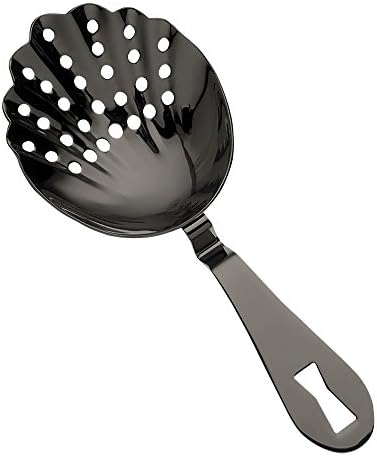 Barfly Scalloped Julep Bar Strainer, Gun Metal Black - Image 2