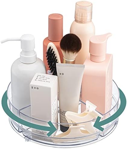 Home Intuition Round Plastic Lazy Susan Turntable Food Storage Container - Image 6