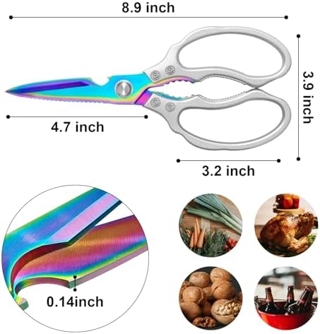 CGBE Kitchen Scissors, Heavy Duty Dishwasher Safe Food Scissors - Image 3