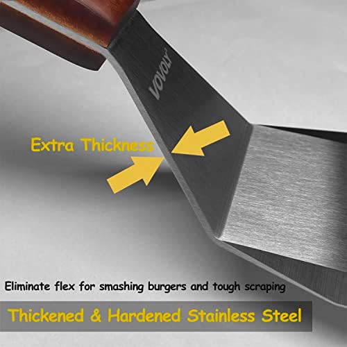 Professional Metal Spatula for Cast Iron Skillets and Flat Top Grills, Full - Image 6