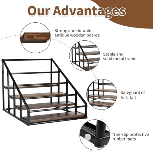 YQBRAO 2-Pack 4-Tier Coffee Syrup Organizer, 32-Bottle Total - Image 4