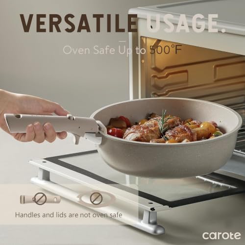 CAROTE 19pcs Pots and Pans Set Non Stick, Detachable Handle Cookware Sets - Image 7