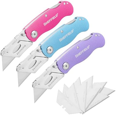 Sheffield Lock Back Utility Knife 3 Pack by Sheffield