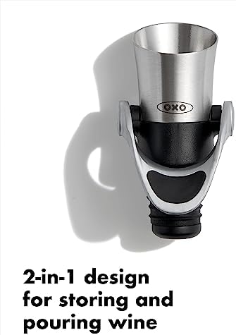 OXO SteeL Wine Stopper and Pourer - Image 3