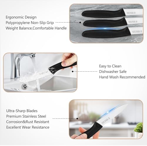 Paring Knives Set of 6, Pairing knife, Small Paring Knife - Image 3