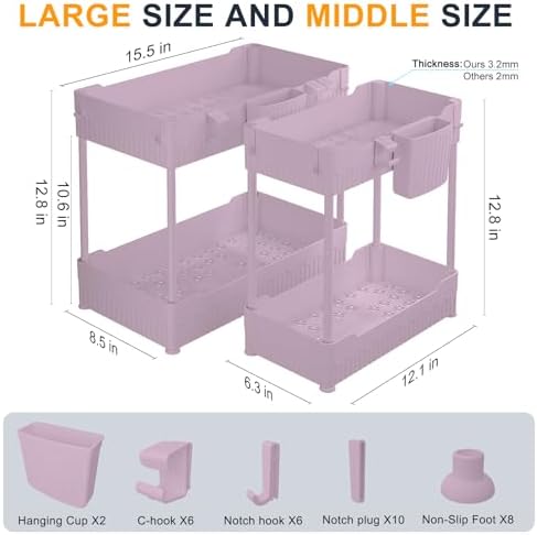 Sevenblue 2-Pack Under Sink Organizer - Image 5