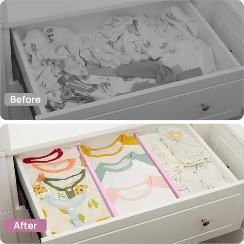 ANTOWIN Expandable Bamboo Drawer Dividers, Fits 17.6-21.6" Drawers - Image 2