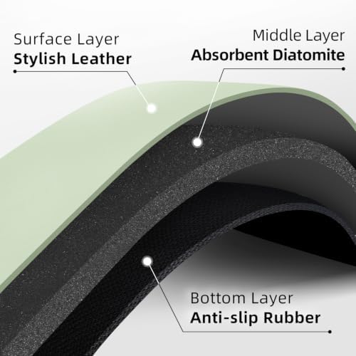 LOPNUR Large Dish Drying Mat for Kitchen Counter, Sage Green - Image 5