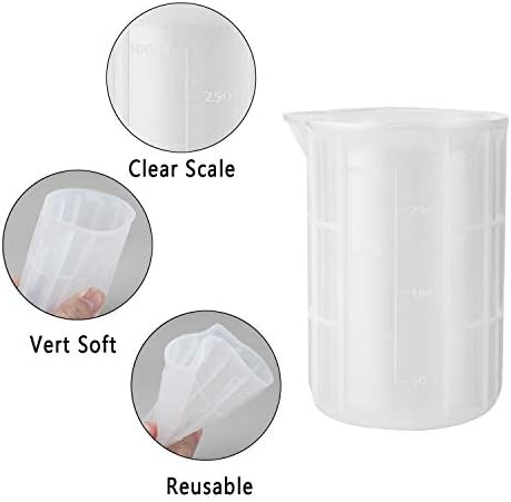 Gartful 300ml Large Silicone Measuring Cups, 10 oz Epoxy Resin Mixing Cups - Image 4