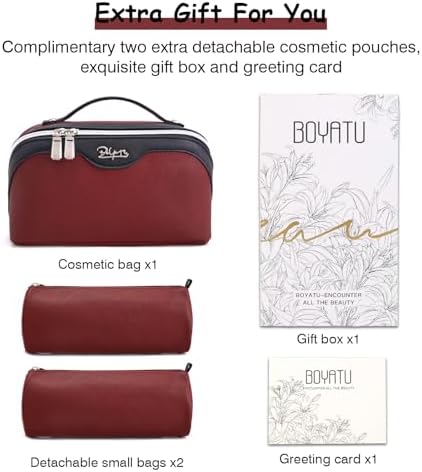 BOYATU Travel Makeup Bag Organizer Cosmetic Bag: 3 Pcs Set Make up Bags - Image 6