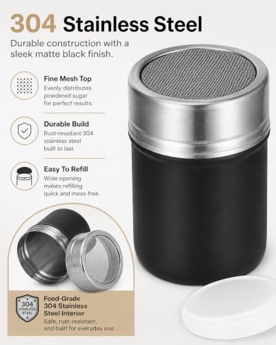 iplusmile 304 Stainless Steel Powdered Sugar Shaker - Image 2