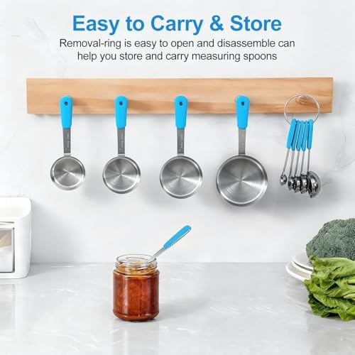 Bopei 10-Pcs Stainless Steel Measuring Cups & Spoons Set - Image 5