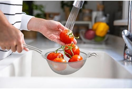 HIC Kitchen Fine Double Mesh Strainer, 18/8 Stainless Steel, - Image 2