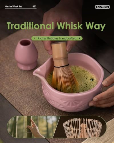 Matcha Whisk Set, Matcha Set Includes Bamboo Whisk, Ceramic Bowl - Image 5