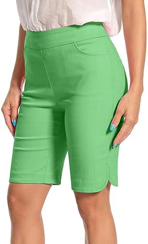 Women's Work Casual Super Stretch Tulip-Hem Pull-On Dress Shorts by Unknown