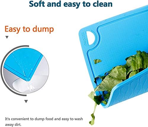 Liflicon Silicone Thick Cutting Boards Mats Set of 3pcs Foldable & Flexible - Image 3