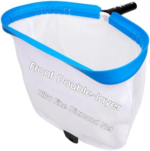 TidyMister New Diamond Netting Double-Layer Pool Net 18'' Heavy Duty Leaf Rake by TidyMister