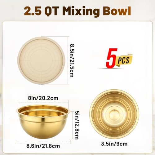 Beasea Stainless Steel Mixing Bowls - Image 2