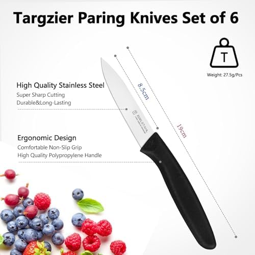 Paring Knives Set of 6, Pairing knife, Small Paring Knife - Image 2