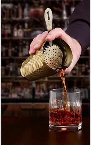 Barfly Deluxe Antique Hawthorne Spring Strainer, Antique Gold - Image 6
