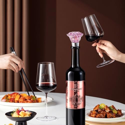 2 PACK Rose Wine Stopper, Bottle Stopper Wine Saver, Reusable Wine Corks - Image 5