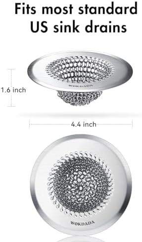 4 Pack Kitchen Sink Drain Strainer, Patented Reversible Chain Mesh Basket - Image 6