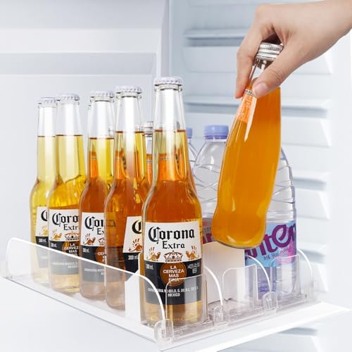 Stackable Soda Can Organizer for Refrigerator, Automatic Drink Dispenser by Soly