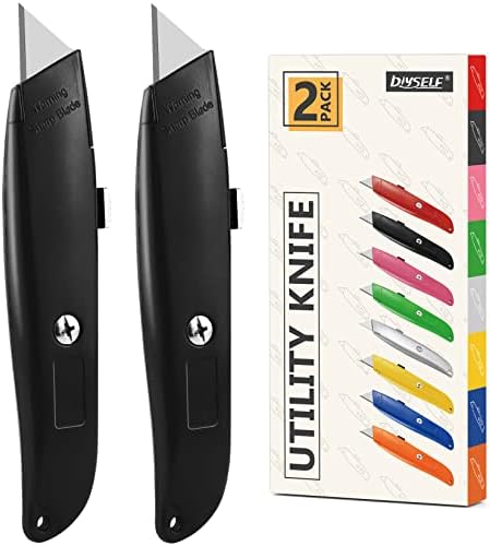 DIYSELF 2 Pack Box Cutters Retractable Utility Knife by DIYSELF