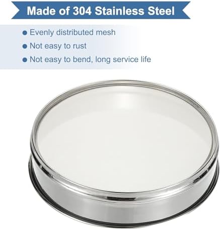 PATIKIL 220 Mesh Lab Sieve, 11.8" Diameter Sifting Screen 304 Stainless Steel - Image 3