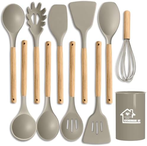 Silicone Cooking Utensil Set, Nonstick Kitchen Utensils 446°F Heat-Resistant by Unknown