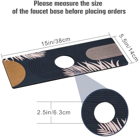 Sink Faucet Absorbing Mat, 2 Pack Drying Mat Around Faucet Sink Splash Guard - Image 2