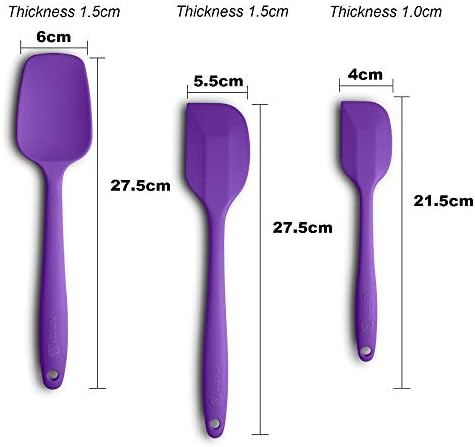 3-Piece Silicone Spatula Set, 600°F Heat Resistant - Image 2