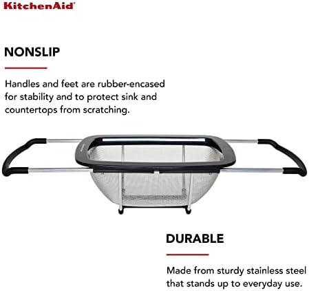 KitchenAid Expandable Stainless Steel Colander, One size - Image 3