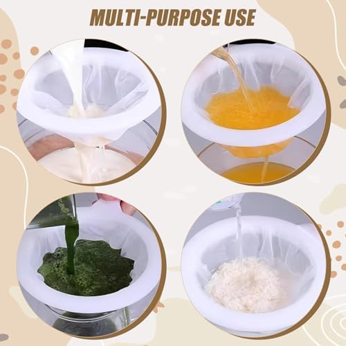 3-Piece Fine Mesh Strainer Set, 400/200/100 Mesh Nylon Sieve - Image 7
