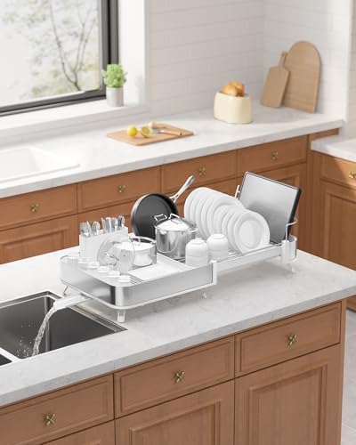 Kitsure Expandable Metal Dish Drying Rack, 16.1-26.6" L x 12.6" W - Image 2
