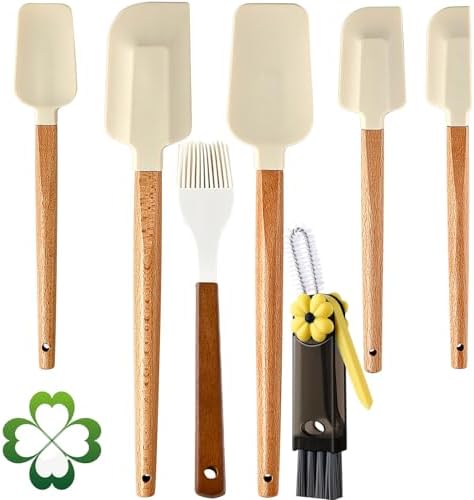 7 Piece Silicone Spatula Set, Food Grade Rubber Spatula Set by Unknown