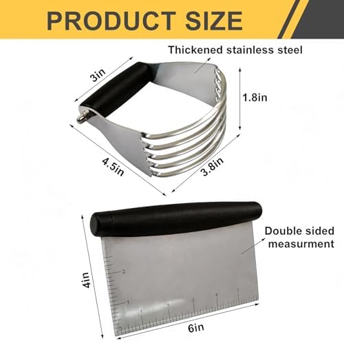 Stainless Steel Bench Scraper & Pastry Blender Set - Image 2