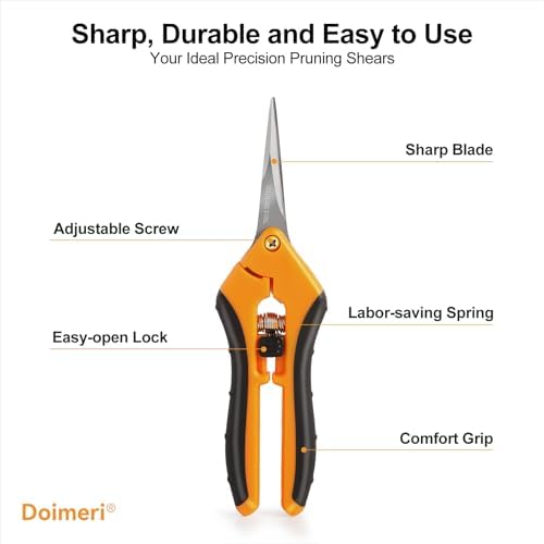 2 Pack Pruning Shears, 6.5” Gardening Scissors - Image 3